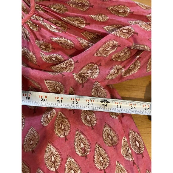 Calypso Saint Barth Size 1 Balloon Sleeve Trapeze Blouse‎ Cotton Coastal Boho - Picture 11 of 14